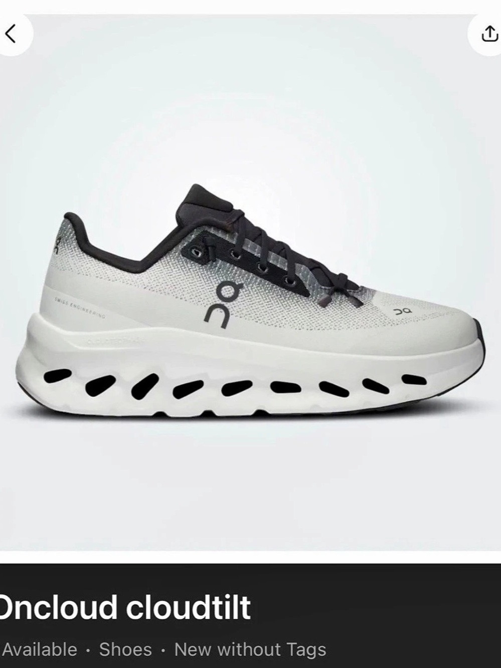 On Cloudtilt Athletic Shoes White & Black